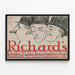 Vintage-Poster Richards Grill - Künstlerische Wanddekoration — gerahmtes Bild an der Wand