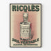 Vintage-Poster Ricqlès Pfefferminzalkohol Wanddekoration