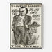 Vintage-Poster Admiral Tom Trump – Retro-Wanddekoration