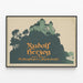 Vintage-Poster Schloss und gotische Typografie — gerahmtes Bild an der Wand