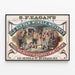 Dekoratives Poster Old Rip Van Winkle Whiskey S.F. Eagan’s Buffalo — gerahmtes Bild an der Wand
