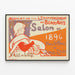 Plakat für die Ausstellung 1896 in Lüttich zur Wanddekoration im Vintage-Stil — gerahmtes Bild an der Wand