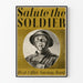 Vintage-Militärposter Salute the Soldier - Retro-Wanddekoration