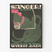 Vintage-Werbeplakat Wybert Gaba mit singendem Hahn