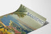 Vintage-Poster Sanremo Panoramaansicht und Blumen