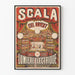 Vintage-Poster Scala Hell erleuchteter Saal mit elektrischer Beleuchtung