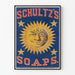 Vintage-Poster Schultz's Soaps Wanddekoration Retro
