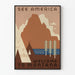 Vintage-Poster Wanddekoration Willkommen in Montana Siehe Amerika