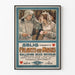 Vintage-Poster Herzen und Masken - Klassische Kinowanddekoration