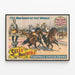 Vintage-Poster Kampf zu Pferd mittelalterliche Ritter Sells Brothers — gerahmtes Bild an der Wand