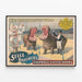 Vintage-Zirkus-Poster Sells Brothers mit Riesengroßen Flusspferden — gerahmtes Bild an der Wand
