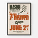 Vintage-Poster Mason 7th Heaven Eröffnung im Juni