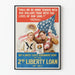 Vintage-Poster 2. Liberty Loan 1917 – Patriotische Wanddekoration