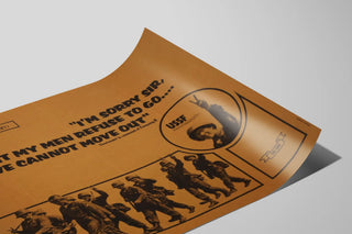 Poster Son Chan Valley Vietnam - Marschierende Soldaten und militärisches Zitat — Ansicht des Kunstwerks