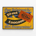 Vintage-Poster Spar-Prämienanleihe 10 mal 1.000.000 Hauptgewinne — gerahmtes Bild an der Wand