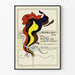 Vintage-Poster mit farbiger Tintenzeichnung Eagle Printing Ink