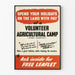 Vintage-Poster Freiwilligen-Landwirtschaftslager Wanddekoration