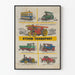 Vintage-Dampflok-Transport Dekorationsposter Artem Legrand