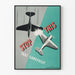 Vintage-Poster Halt dieses Taxi vorsichtig - Wanddekoration Flugzeuge