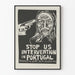 Poster Gegen US-Intervention in Portugal - Engagierte Wanddekoration