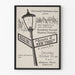Vintage-Poster Streets of New York – Retro-Stadtraum Wanddekoration