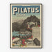 Vintage-Poster Pilatus-Bahn 1892 – Schweizer Wanddekoration