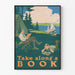 Vintage-Poster Take Along a Book zur Wanddekoration