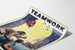 Vintage-Poster TEAMWORK Thanks Pal - Retro-Flugzeug-Wanddekoration