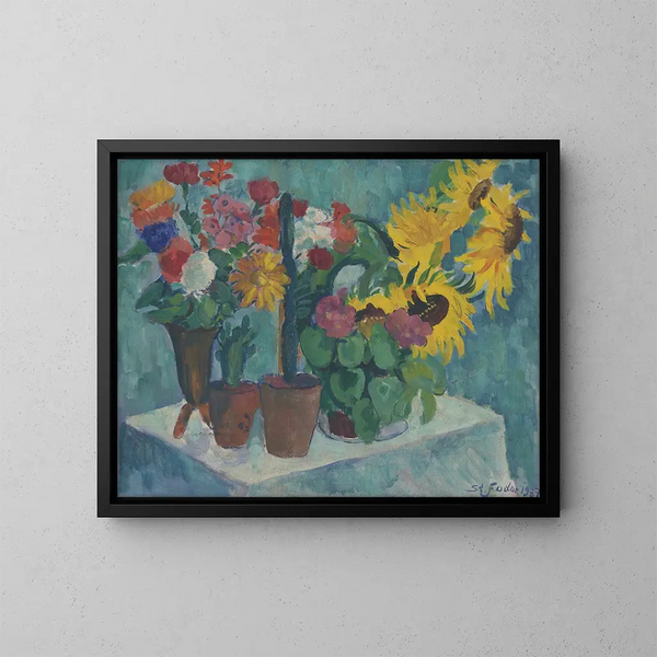 Stillleben-Gemälde - Stefan Fodor — gerahmtes Bild an der Wand
