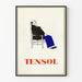 Vintage-Poster TENSOL Siesta Mann sitzt auf einem Stuhl