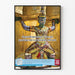 Dekorativer thailändischer Poster mit buntem Statue-Motiv