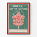 Vintage-Poster Scouts of America Abzeichen des besseren Jungenalters