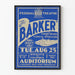 Vintage-Poster Theater The Barker – Retro-Wanddekoration