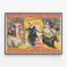 Vintage-Poster Barnum & Bailey - Die Meers-Schwestern, Legendenhafte Reiterkunst — gerahmtes Bild an der Wand