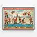 Vintage-Poster Barnum & Bailey - Schottische Truppe von Akrobaten und Dudelsackspielern — gerahmtes Bild an der Wand