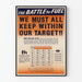 Vintage-Wandposter England Kampf um den Treibstoff