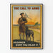 Vintage-Poster The Call to Arms - Militärische irische Wanddekoration