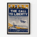 Dekoratives Poster Der Aufruf zur Freiheit Vintage Krieg 1918