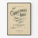Vintage-Weihnachtskugel-Poster mit musikalischer Trennung