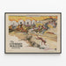 Vintage-Poster Dekorative The Covered Wagon — gerahmtes Bild an der Wand