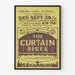 Vintage-Poster Theater Der Vorhang hebt sich - Retro-Wanddekoration
