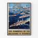 Vintage-Militärposter alliierte Marinekonvoi im Mittelmeer