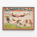 Vintage-Poster The Great Forepaugh & Sells Brothers - Hanlon Akrobatik-Truppe für Luftakrobatik — gerahmtes Bild an der Wand