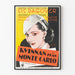Vintage-Poster Kvinan aus Monte Carlo - Retro-Kino-Wanddekoration