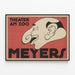 Plakat Theater am Zoo Meyer – Vintage-karikaturales Design — gerahmtes Bild an der Wand