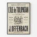 Vintage-Poster Théâtre des Bouffes Parisiens L'Île de Tulipatan – Wanddekoration Musikalisch