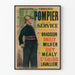 Plakat Théâtre des Variétés Der Feuerwehrmann im Dienst - Vintage-Wanddekoration