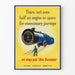 Vintage-Poster mit blauer Lokomotive, Wanddekoration im Eisenbahnstil