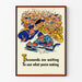 Vintage-Poster mit industrieller und militärischer Motivationsaussage