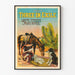 Vintage-Poster Three In Exile mit Tieren und Frau